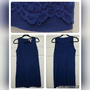 Forever21 Contemporary Blue Sleeveless Stretchy Lace overlay‎ Mini Dress Size M